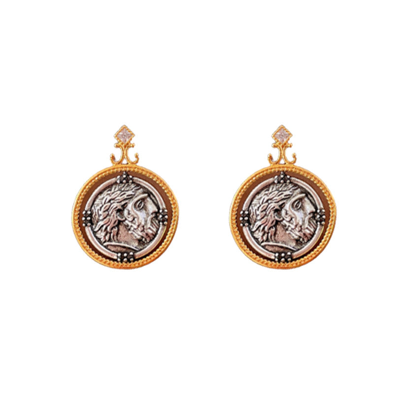Wholesale Round Antique Metal Earrings